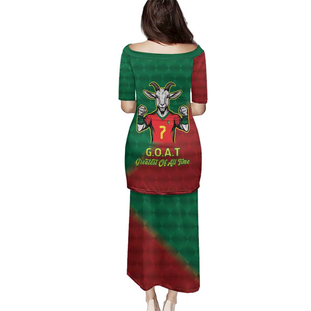 Portugal Seven Goat Flag Colors Family Matching Puletasi and Hawaiian Shirt