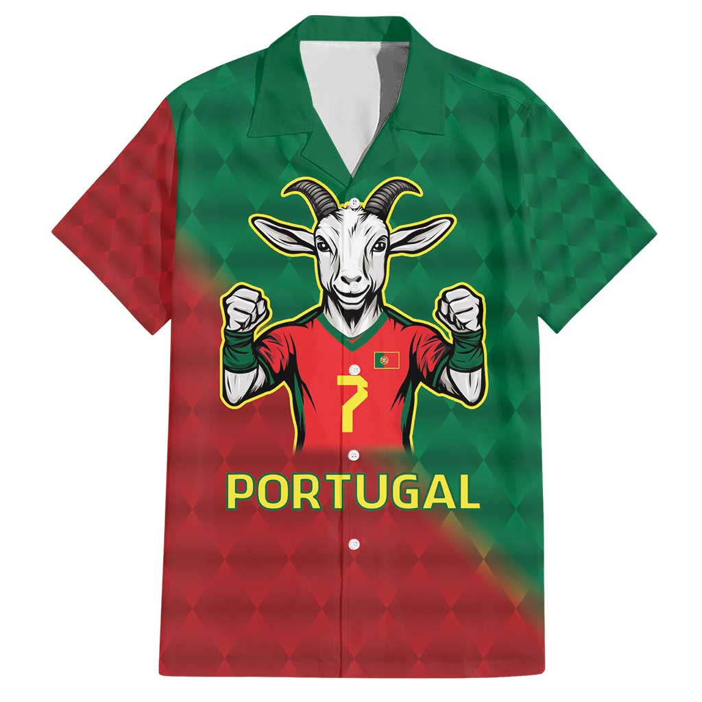 Portugal Seven Goat Flag Colors Family Matching Short Sleeve Bodycon Dress and Hawaiian Shirt