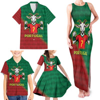 Portugal Seven Goat Flag Colors Family Matching Tank Maxi Dress and Hawaiian Shirt