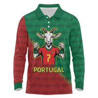 Portugal Seven Goat Flag Colors Long Sleeve Polo Shirt
