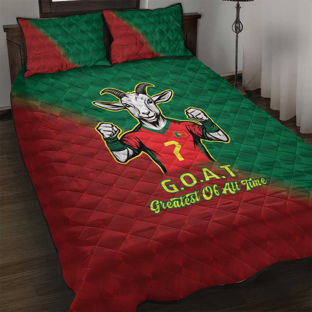 Portugal Seven Goat Flag Colors Quilt Bed Set