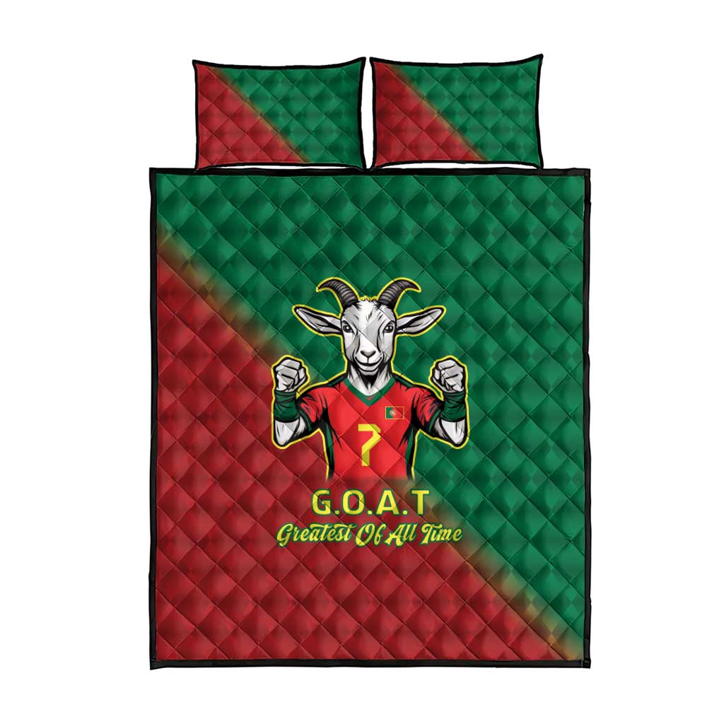 Portugal Seven Goat Flag Colors Quilt Bed Set