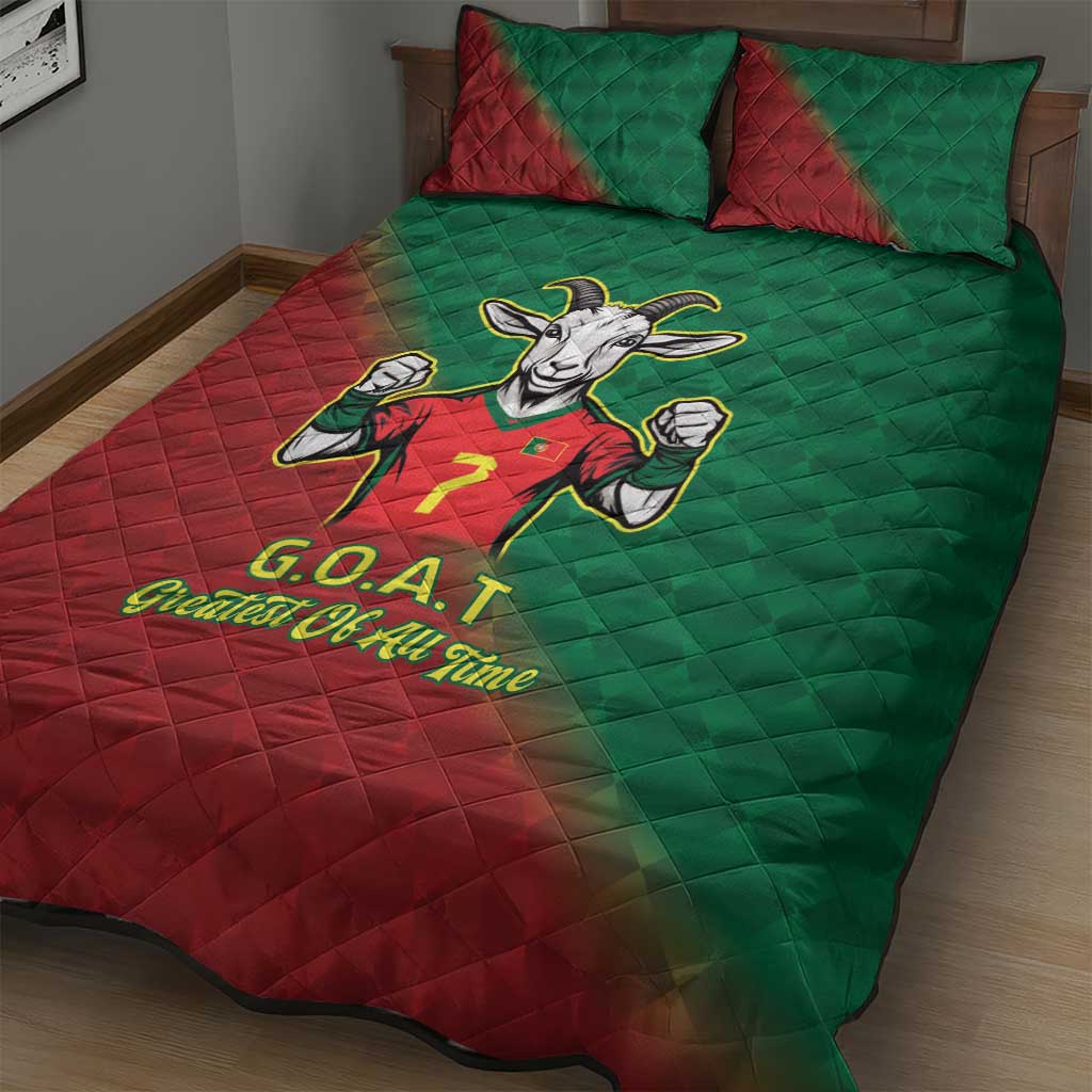 Portugal Seven Goat Flag Colors Quilt Bed Set