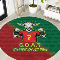 Portugal Seven Goat Flag Colors Round Carpet