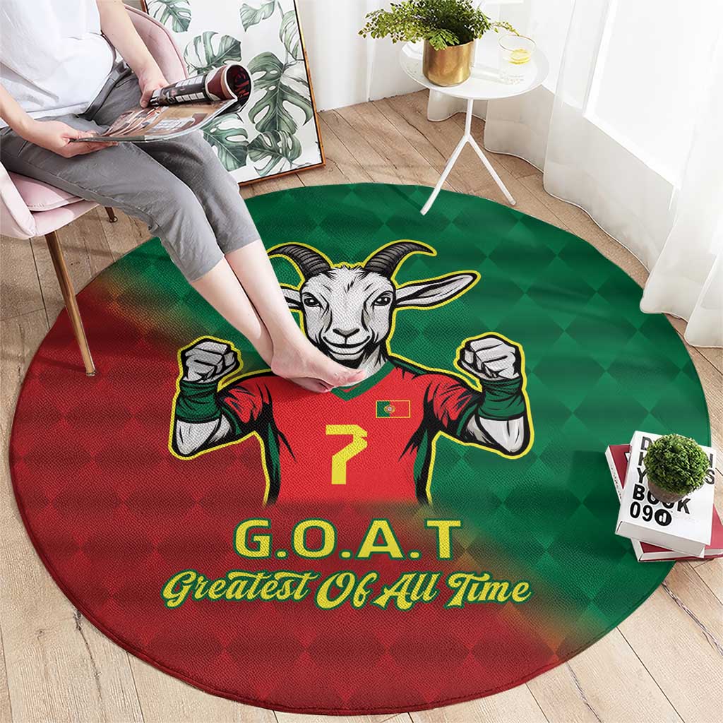 Portugal Seven Goat Flag Colors Round Carpet