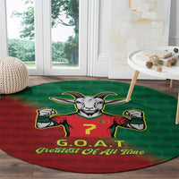Portugal Seven Goat Flag Colors Round Carpet