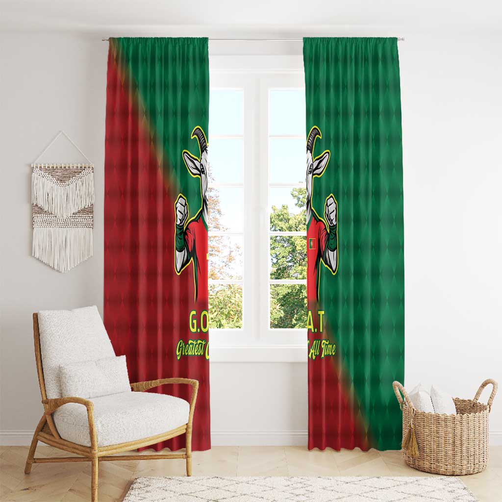 Portugal Seven Goat Flag Colors Window Curtain