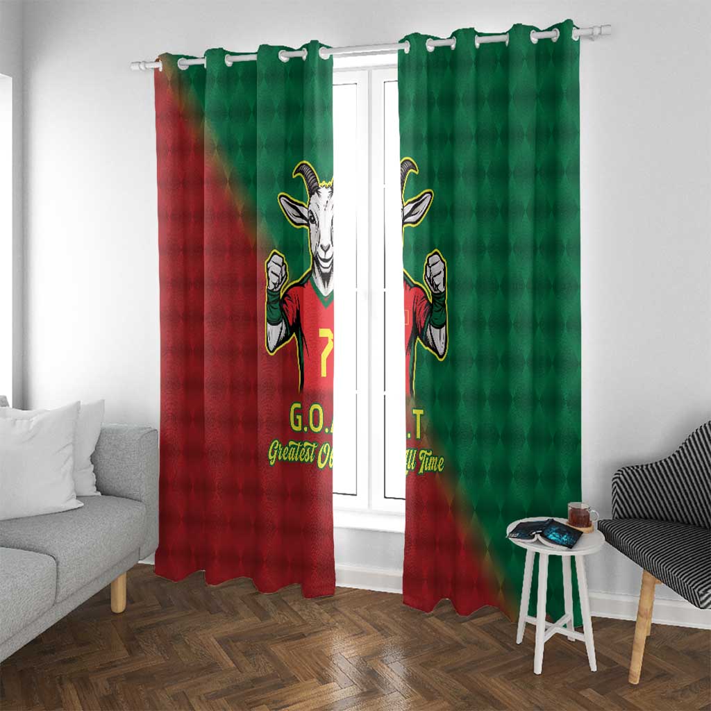 Portugal Seven Goat Flag Colors Window Curtain