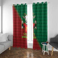 Portugal Seven Goat Flag Colors Window Curtain