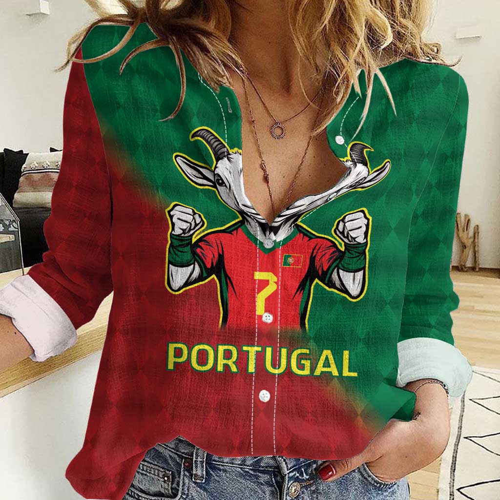Portugal Seven Goat Flag Colors Women Casual Shirt