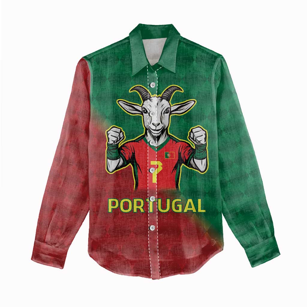Portugal Seven Goat Flag Colors Women Casual Shirt