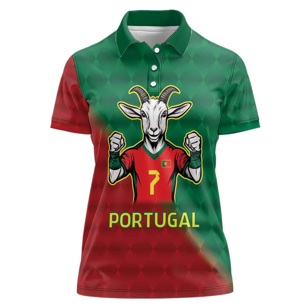 Portugal Seven Goat Flag Colors Women Polo Shirt