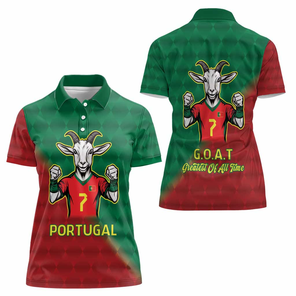 Portugal Seven Goat Flag Colors Women Polo Shirt