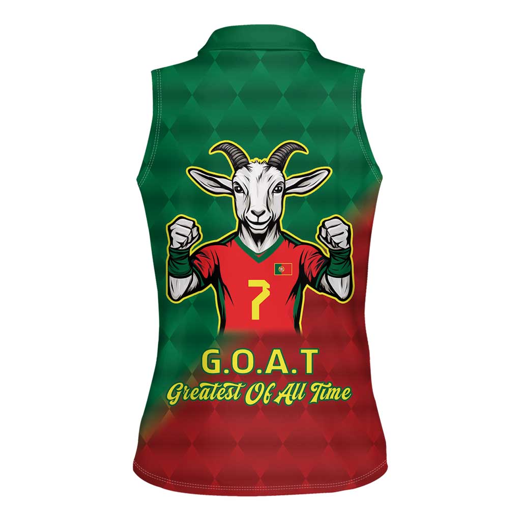 Portugal Seven Goat Flag Colors Women Sleeveless Polo Shirt