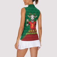 Portugal Seven Goat Flag Colors Women Sleeveless Polo Shirt