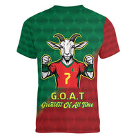 Portugal Seven Goat Flag Colors Women V-Neck T-Shirt