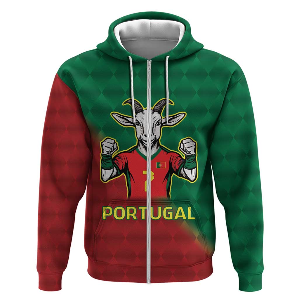 Portugal Seven Goat Flag Colors Zip Hoodie
