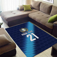 Guatemala Football Custom Area Rug Go Los Chapines Blue Pattern