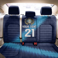 Guatemala Football Custom Back Car Seat Cover Go Los Chapines Blue Pattern