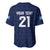 Guatemala Football Custom Baseball Jersey Go Los Chapines Blue Pattern