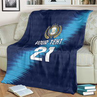Guatemala Football Custom Blanket Go Los Chapines Blue Pattern
