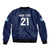 Guatemala Football Custom Bomber Jacket Go Los Chapines Blue Pattern