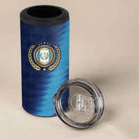 Guatemala Football Custom 4 in 1 Can Cooler Tumbler Go Los Chapines Blue Pattern