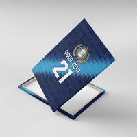 Guatemala Football Custom Canvas Wall Art Go Los Chapines Blue Pattern