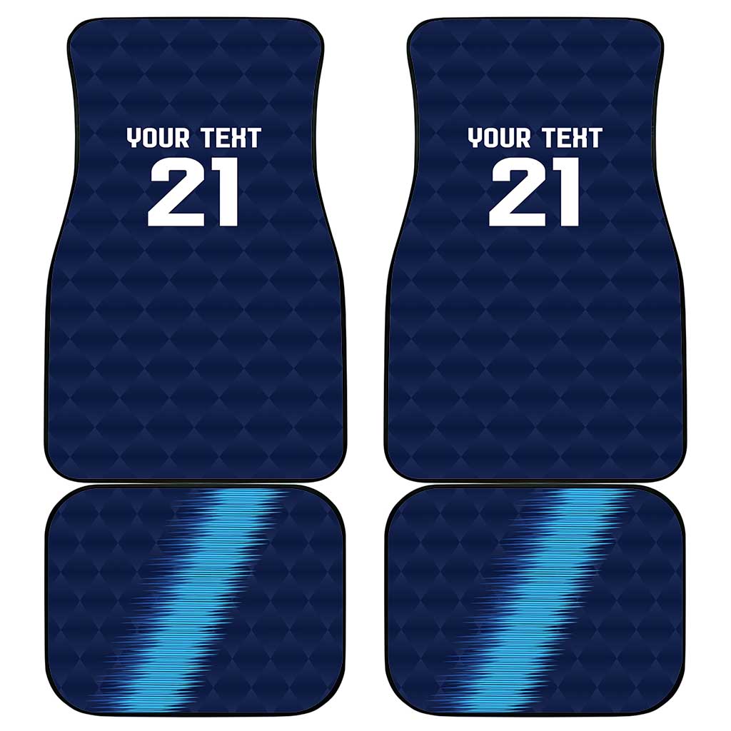 Guatemala Football Custom Car Mats Go Los Chapines Blue Pattern