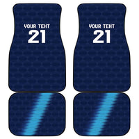 Guatemala Football Custom Car Mats Go Los Chapines Blue Pattern