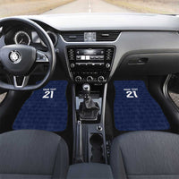 Guatemala Football Custom Car Mats Go Los Chapines Blue Pattern