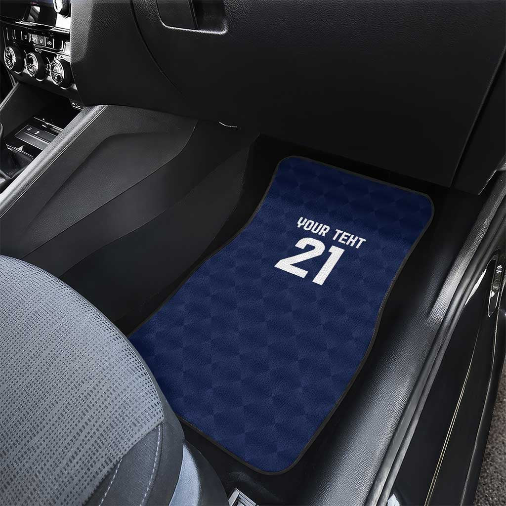 Guatemala Football Custom Car Mats Go Los Chapines Blue Pattern