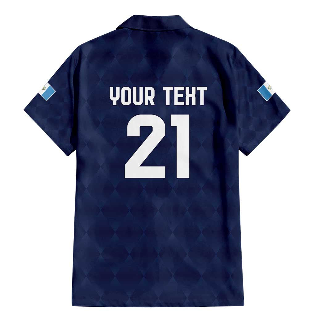 Guatemala Football Custom Family Matching Mermaid Dress and Hawaiian Shirt Go Los Chapines Blue Pattern