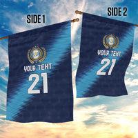 Guatemala Football Custom Garden Flag Go Los Chapines Blue Pattern