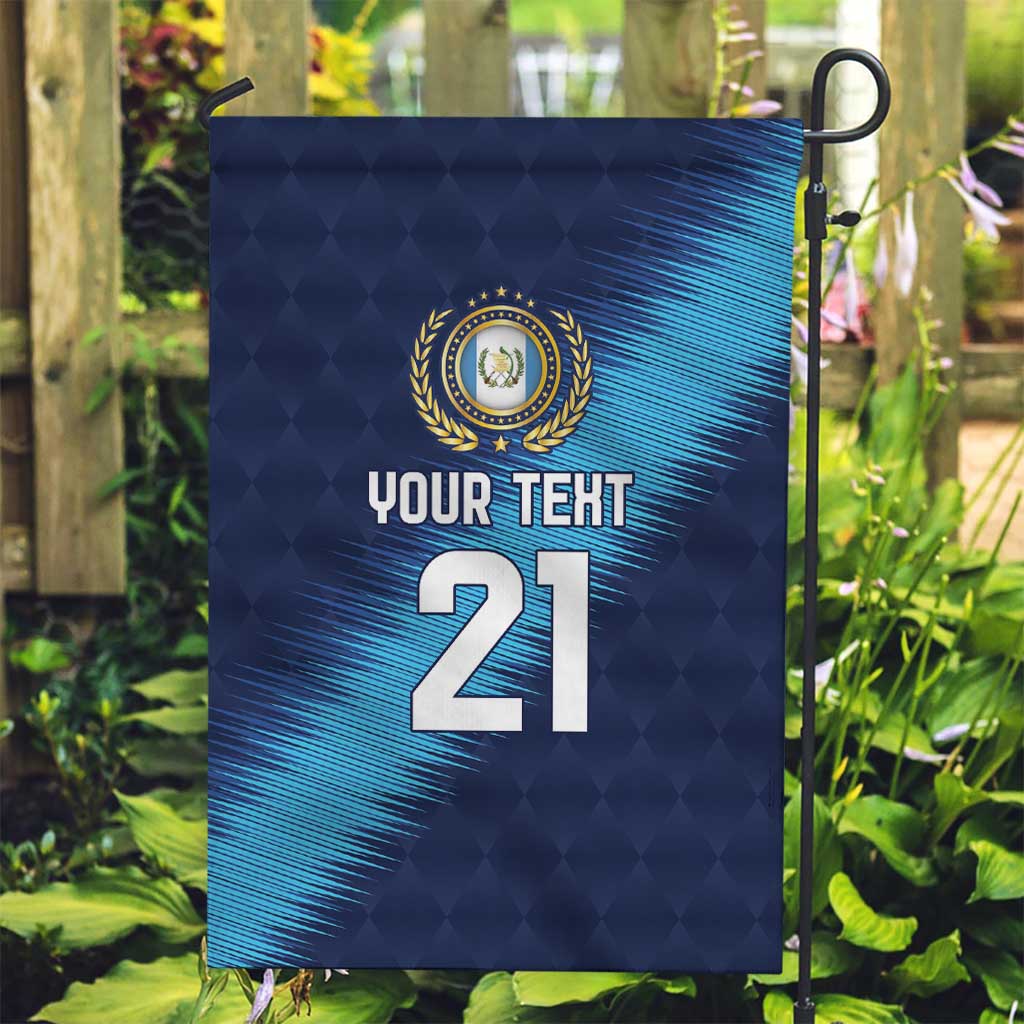 Guatemala Football Custom Garden Flag Go Los Chapines Blue Pattern