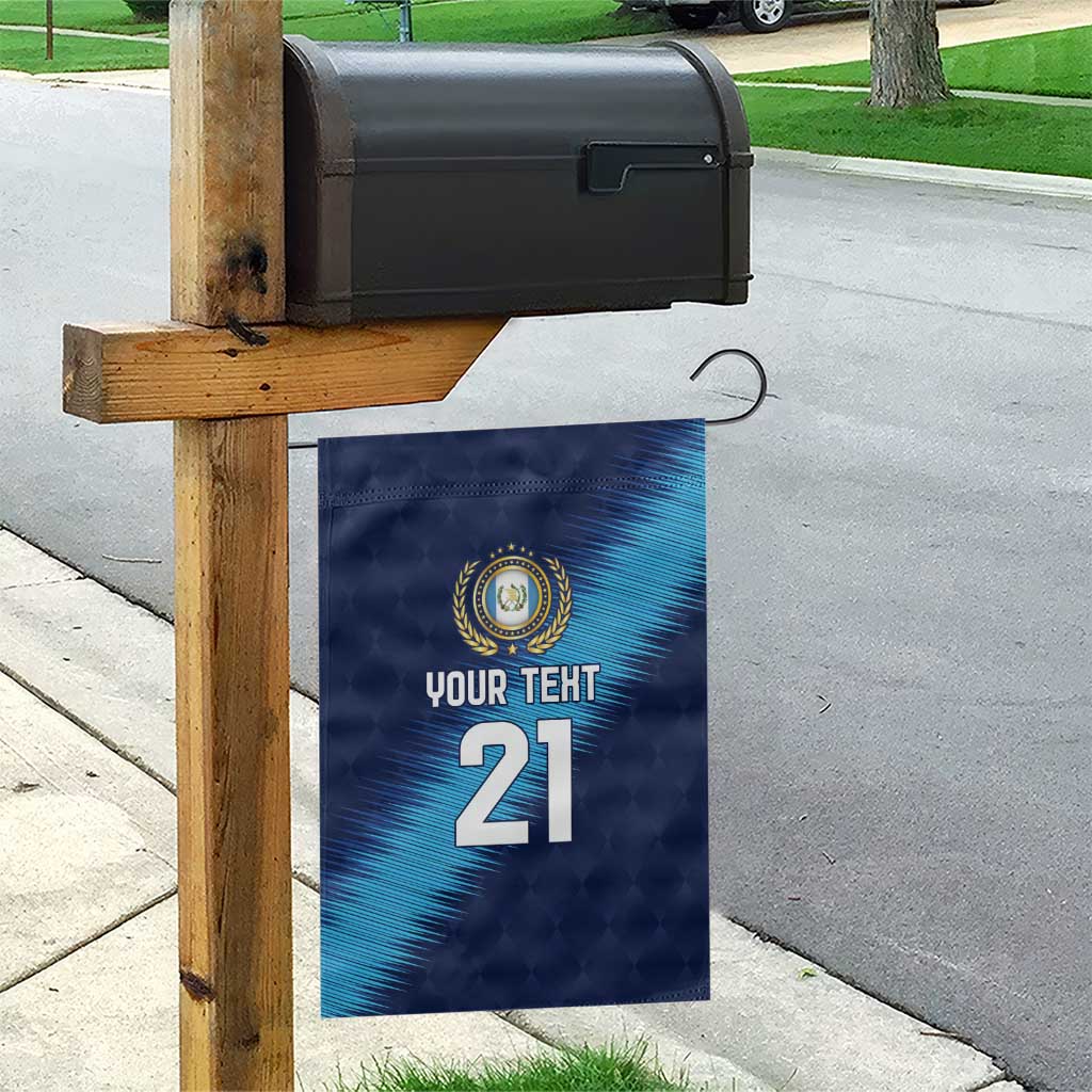 Guatemala Football Custom Garden Flag Go Los Chapines Blue Pattern