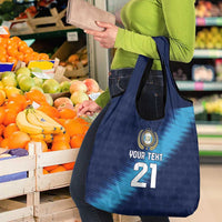 Guatemala Football Custom Grocery Bag Go Los Chapines Blue Pattern