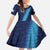 Guatemala Football Custom Kid Short Sleeve Dress Go Los Chapines Blue Pattern