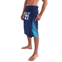 Guatemala Football Custom Lavalava Go Los Chapines Blue Pattern