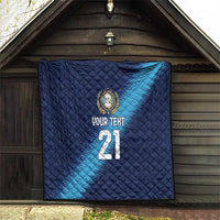 Guatemala Football Custom Quilt Go Los Chapines Blue Pattern