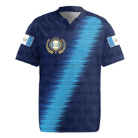Guatemala Football Custom Rugby Jersey Go Los Chapines Blue Pattern