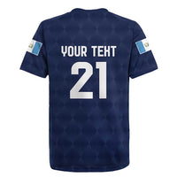 Guatemala Football Custom Rugby Jersey Go Los Chapines Blue Pattern