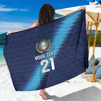 Guatemala Football Custom Sarong Go Los Chapines Blue Pattern