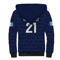 Guatemala Football Custom Sherpa Hoodie Go Los Chapines Blue Pattern