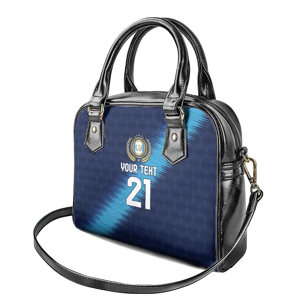 Guatemala Football Custom Shoulder Handbag Go Los Chapines Blue Pattern