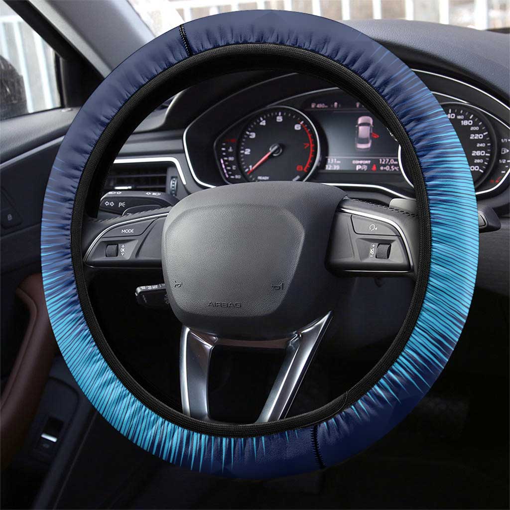 Guatemala Football Steering Wheel Cover Go Los Chapines Blue Pattern