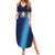 Guatemala Football Custom Summer Maxi Dress Go Los Chapines Blue Pattern