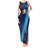 Guatemala Football Custom Tank Maxi Dress Go Los Chapines Blue Pattern