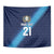 Guatemala Football Custom Tapestry Go Los Chapines Blue Pattern