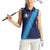 Guatemala Football Custom Women Sleeveless Polo Shirt Go Los Chapines Blue Pattern